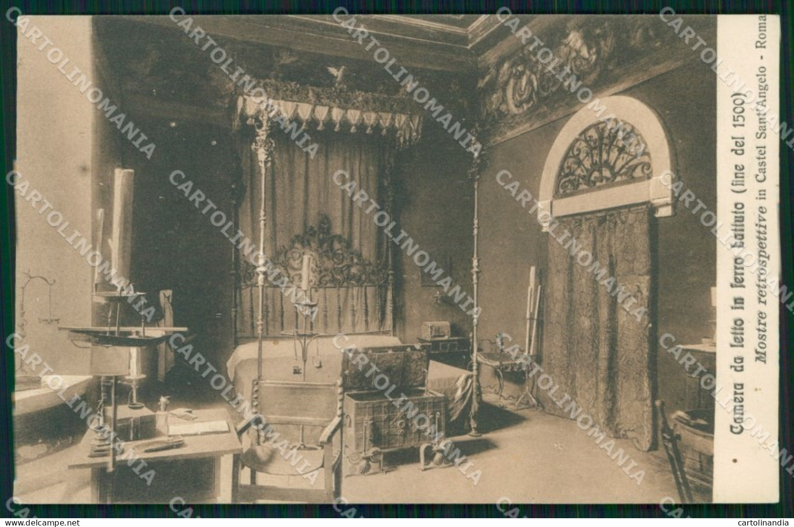 Roma Città Mostre Retrospettive Castel Sant'Angelo Camera Letto cartolina MX2503