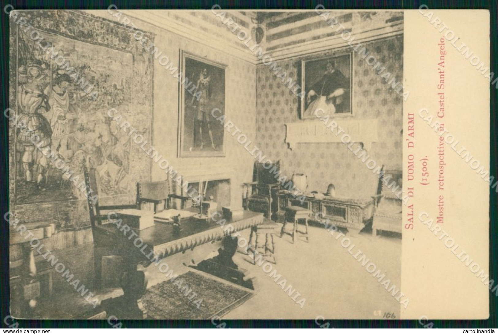 Roma Città Mostre Retrospettive Sala Uomo d'Armi cartolina MX2571