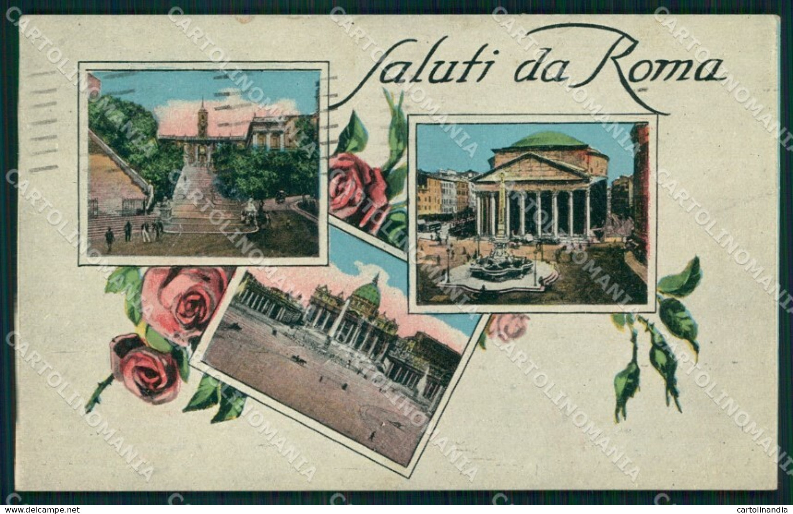 Roma Città Saluti da Monumenti cartolina MX1641