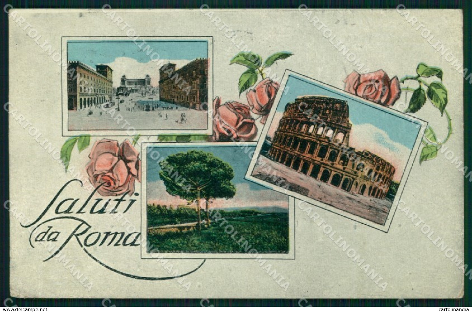 Roma Città Saluti da Monumenti cartolina MX1643