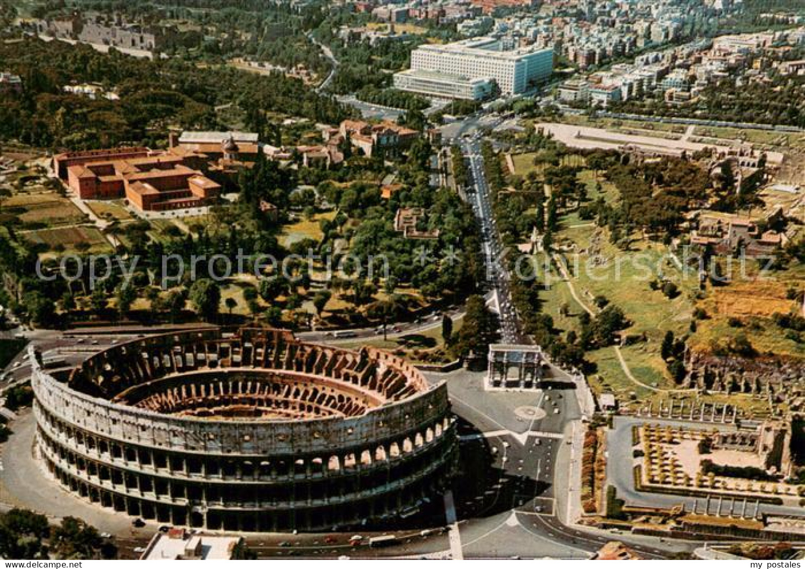 Roma Lido Fliegeraufnahme Kolosseum