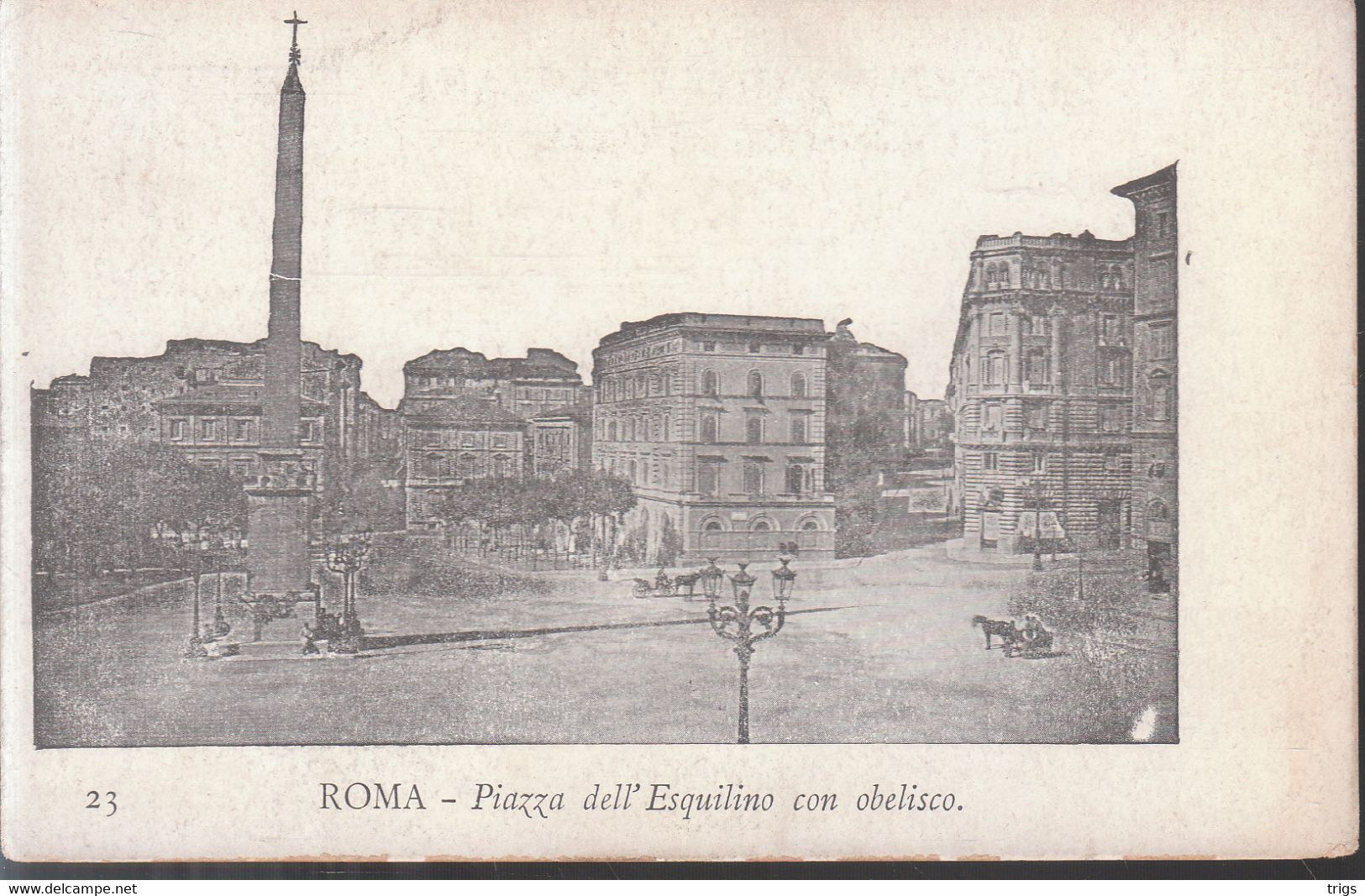 Roma - Piazza dell'Esquilino con obelisco