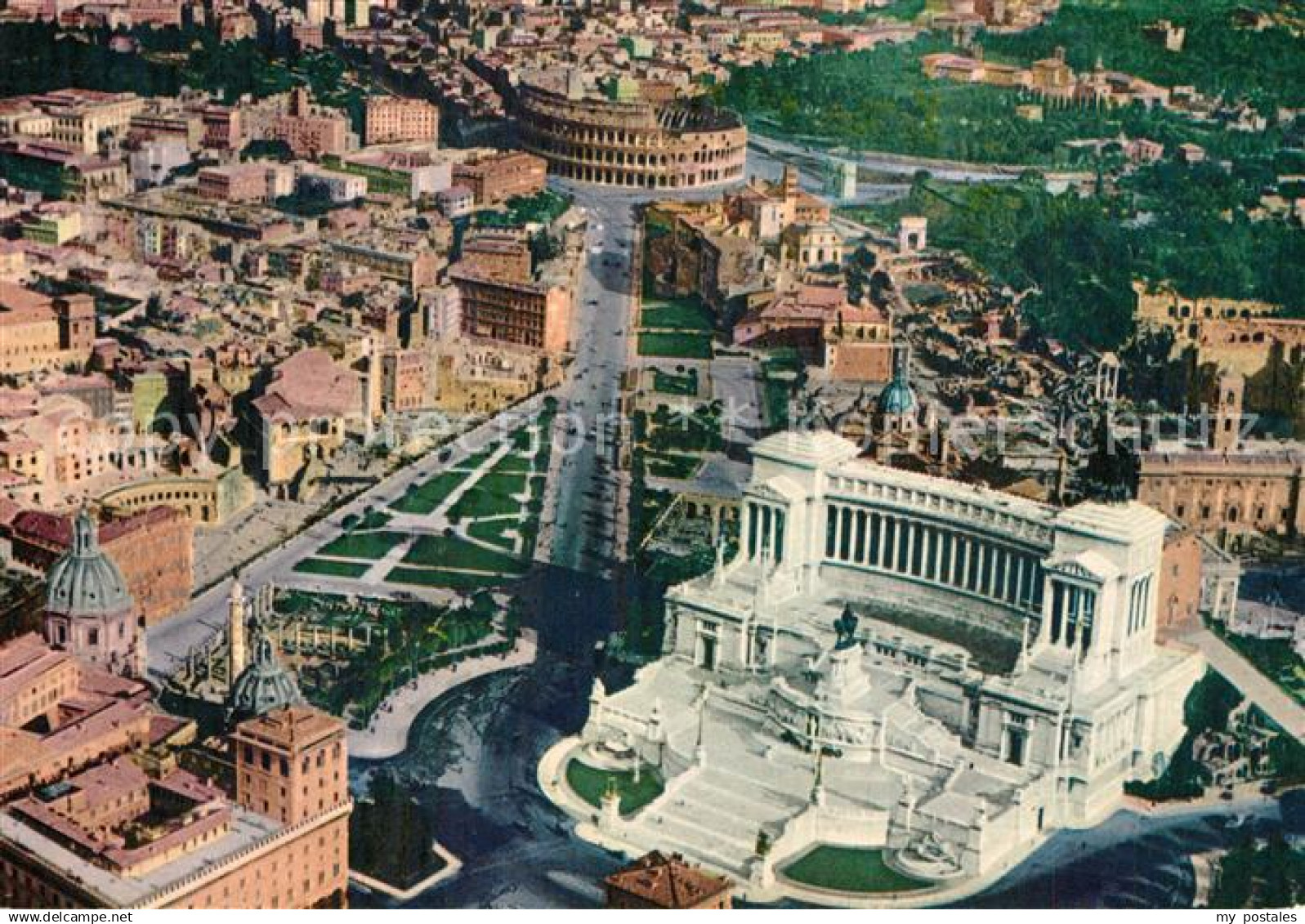Roma Rom Altare della Patria Altar des Vaterlandes Fliegeraufnahme