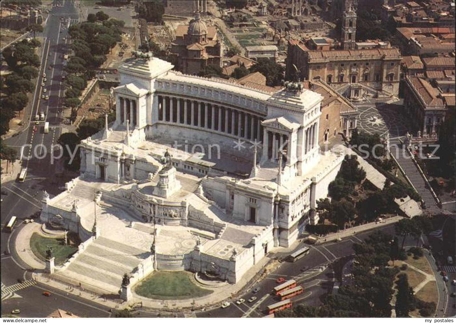 Roma Rom Altare della Patria e Campidoglio Altar des Vaterlandes Kapitol Flieger