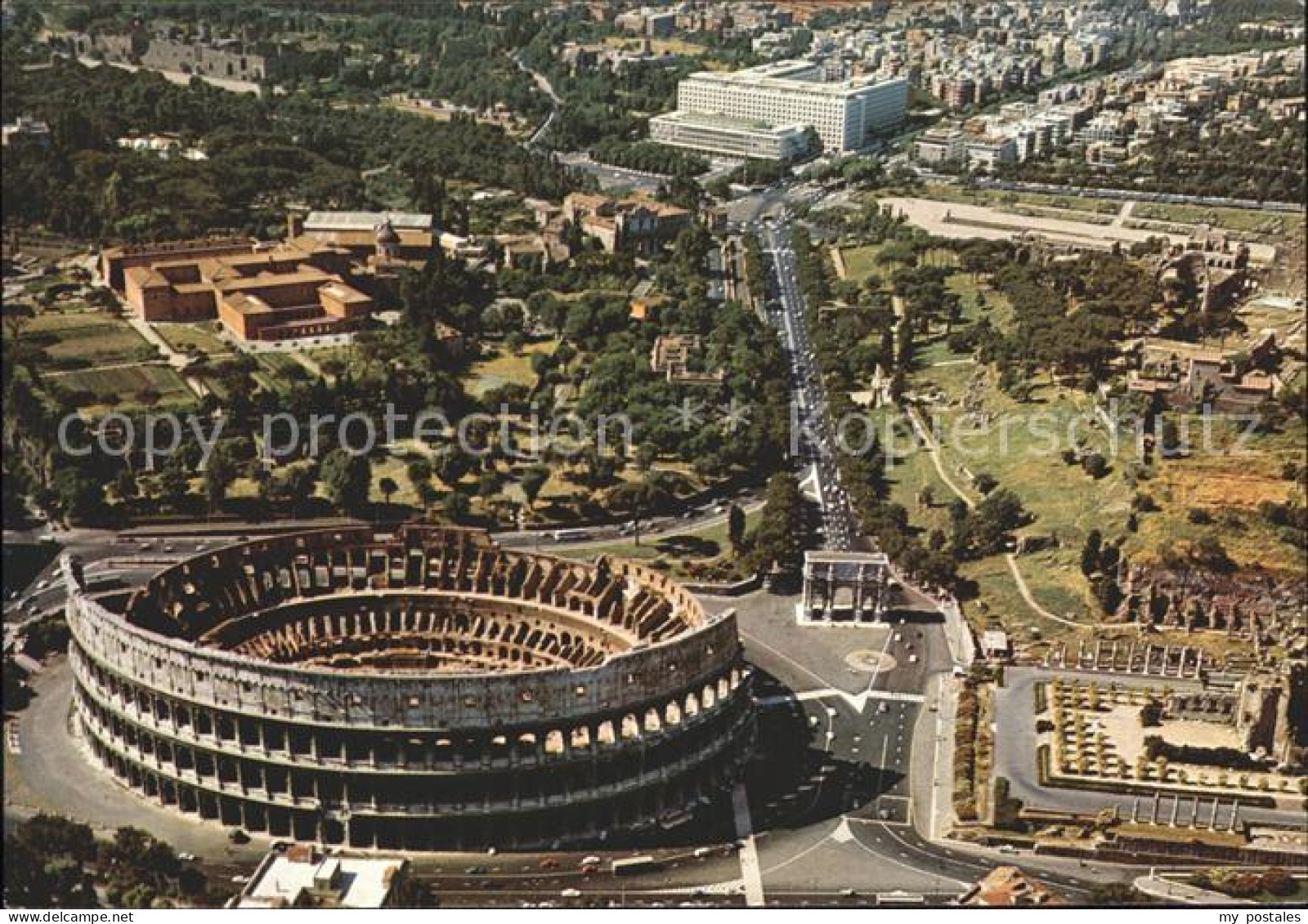 Roma Rom Fliegeraufnahme Kolosseum