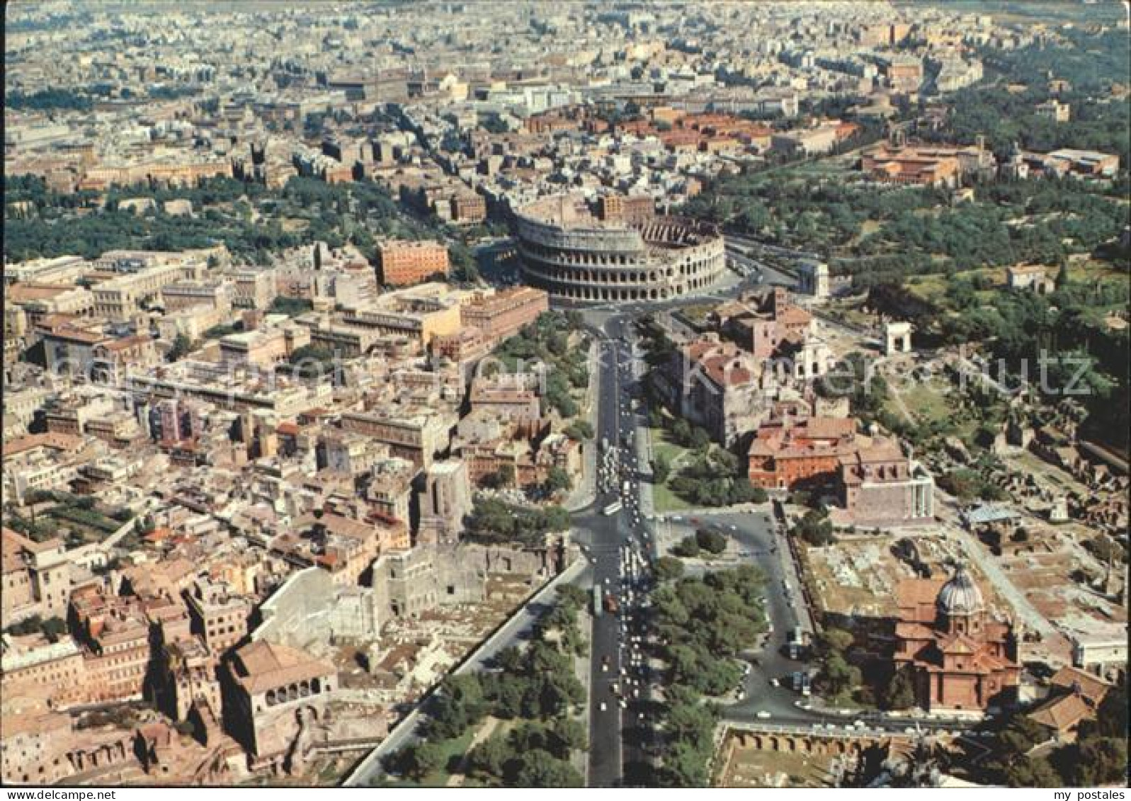 Roma Rom Fliegeraufnahme Kolosseum