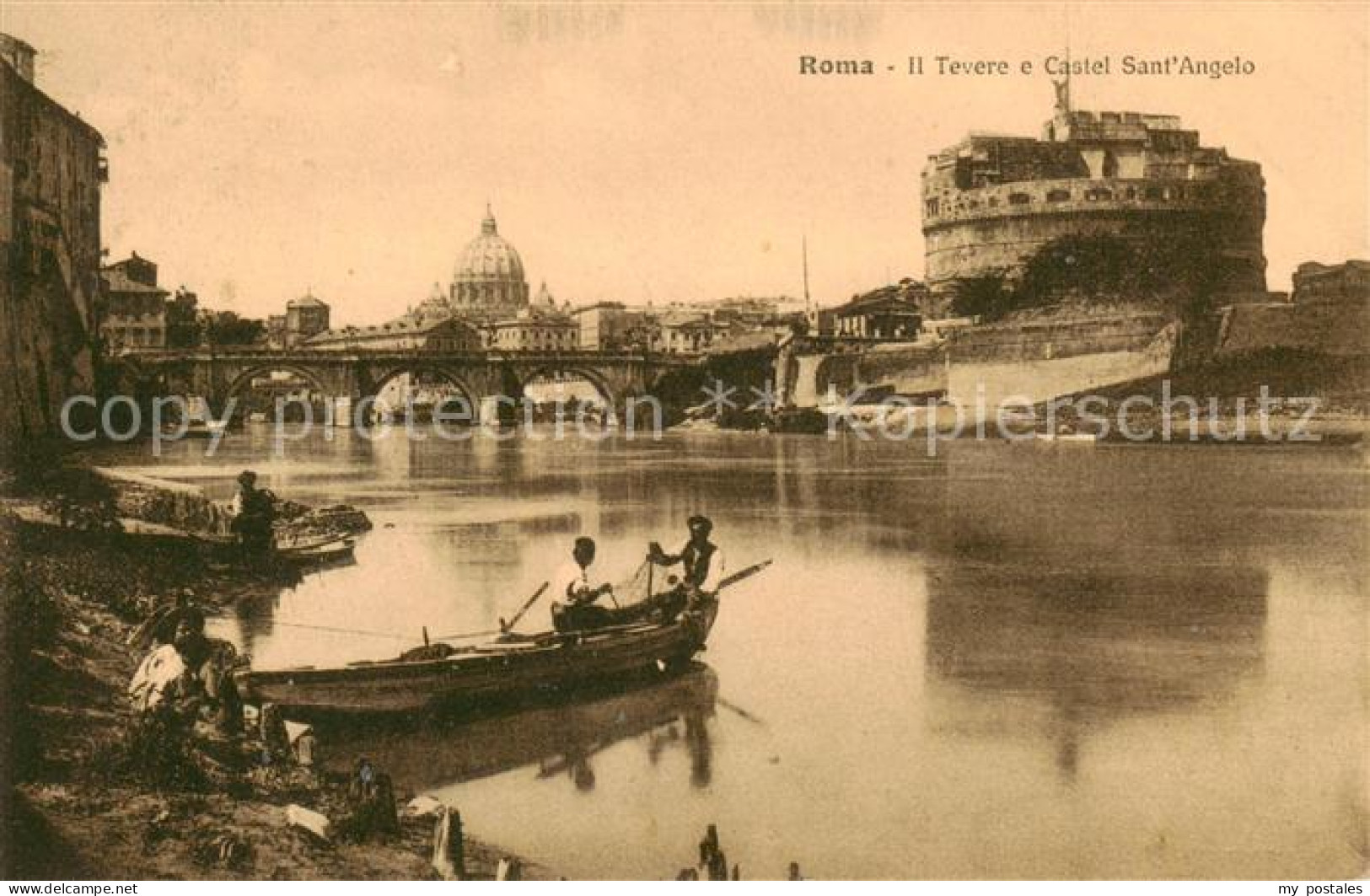 Roma  Rom IT Il Tevere e Castel Sant'Angelo