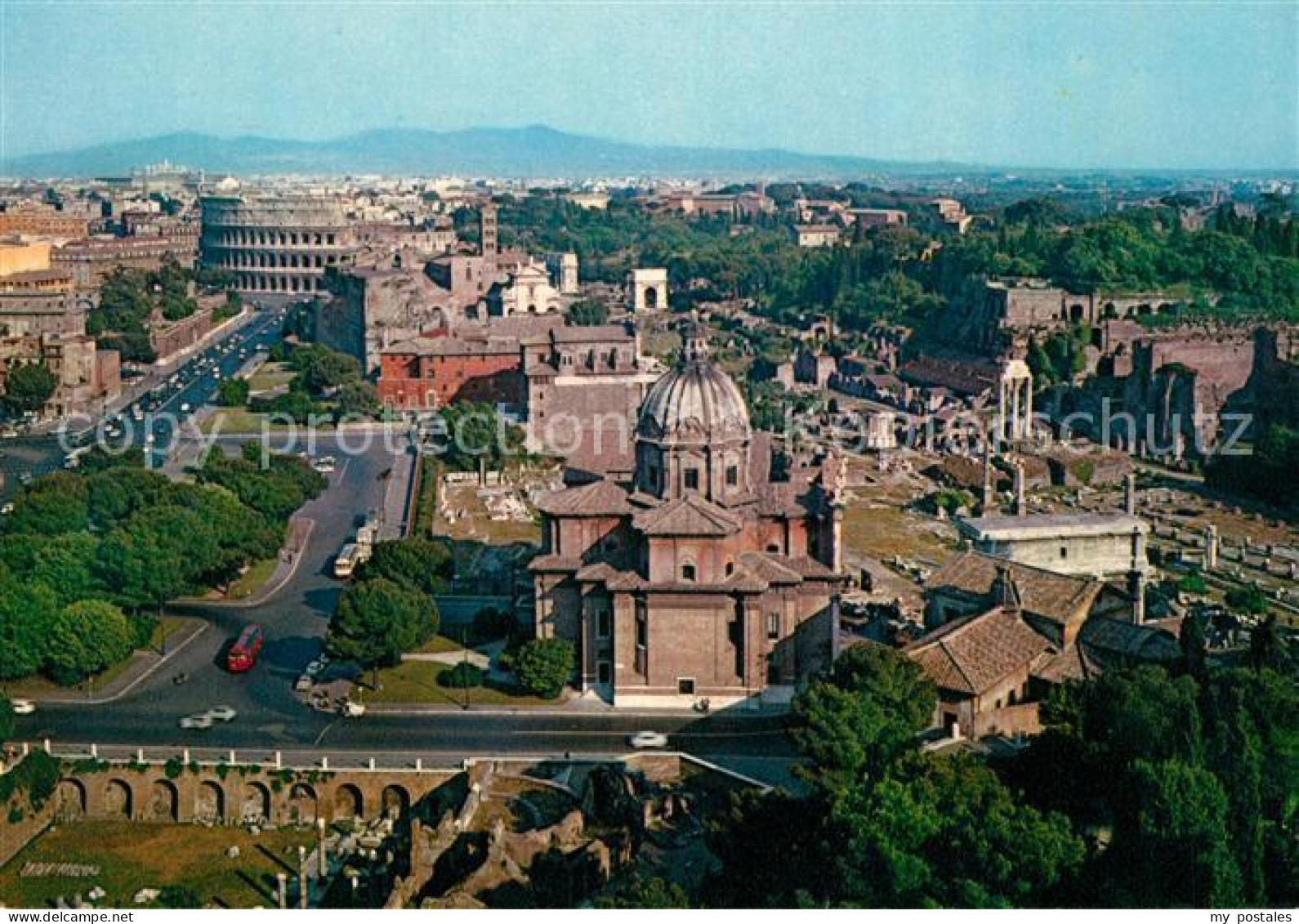 Roma Rom Kaiserforum mit Kolosseum