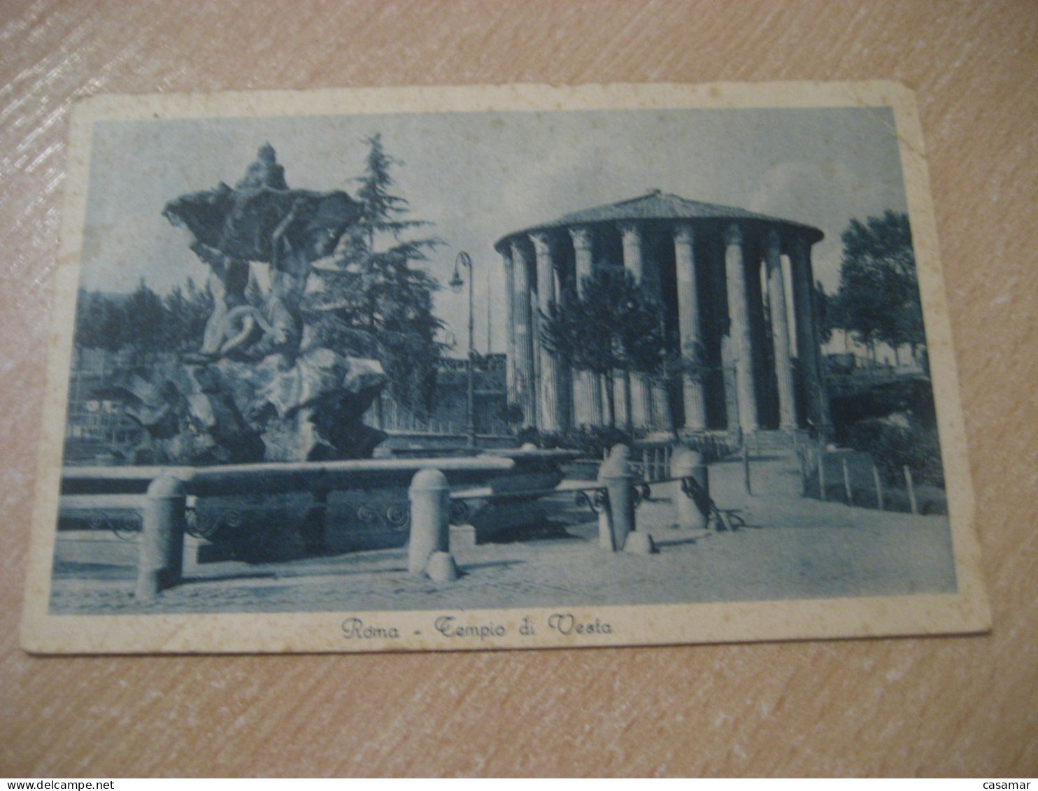 ROMA Templo di Vesta postcard slight folded ITALY Italia