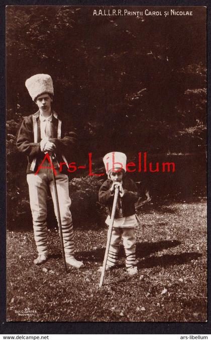 Postcard / CPA / ROYALTY / Romania / Roumanie / Principele Carol / Nicolae / Colectia A. Brand, Sinaia / 2 scans