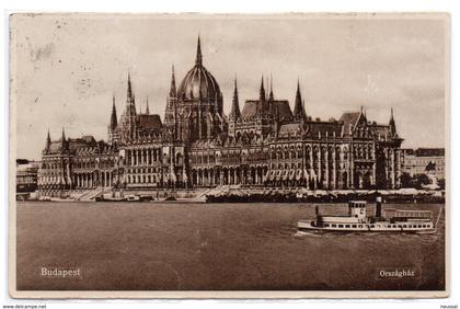 tarjeta postal de rumania circulada.  parlament