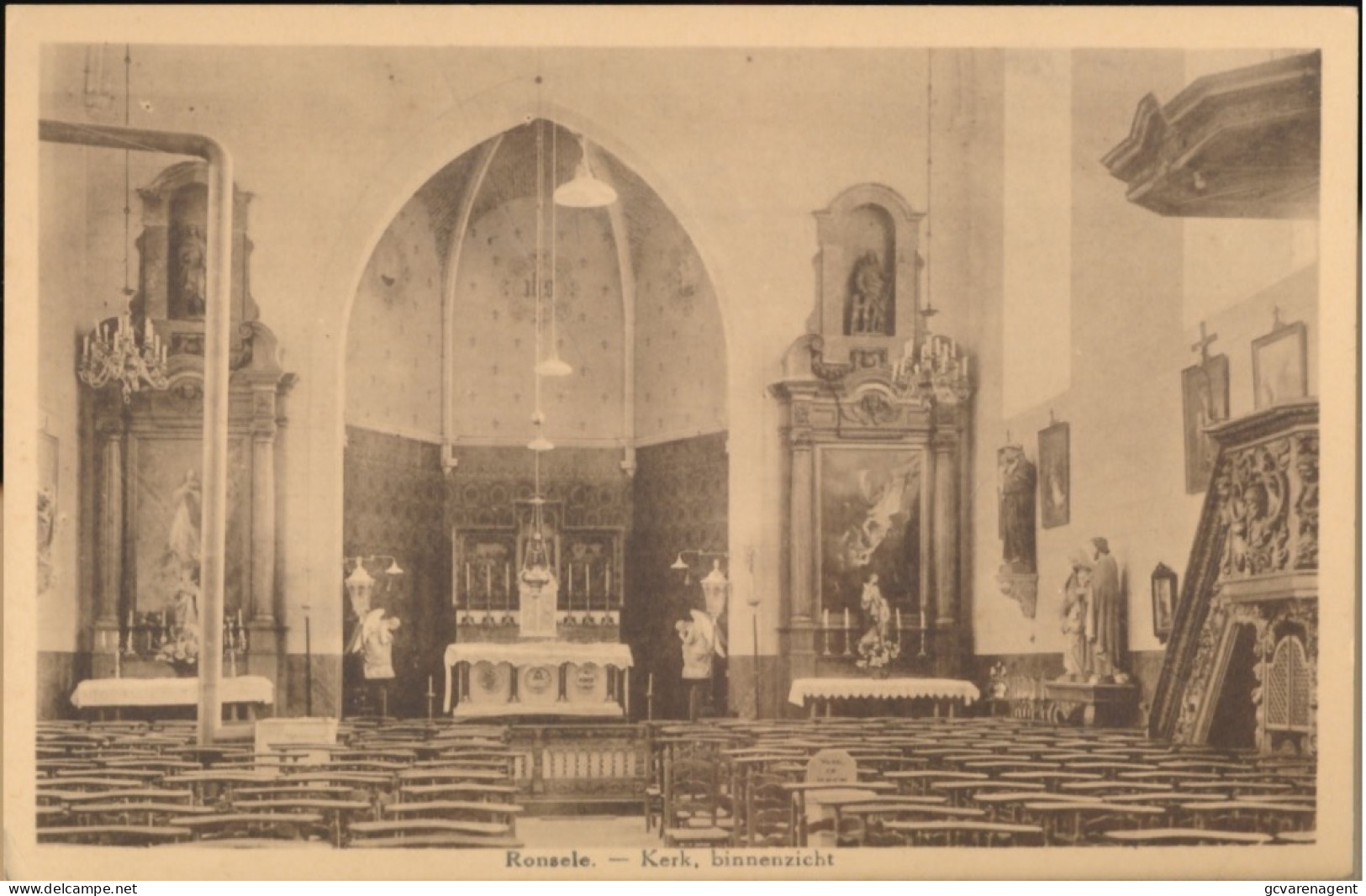 RONSELE    KERK BINNENZICHT