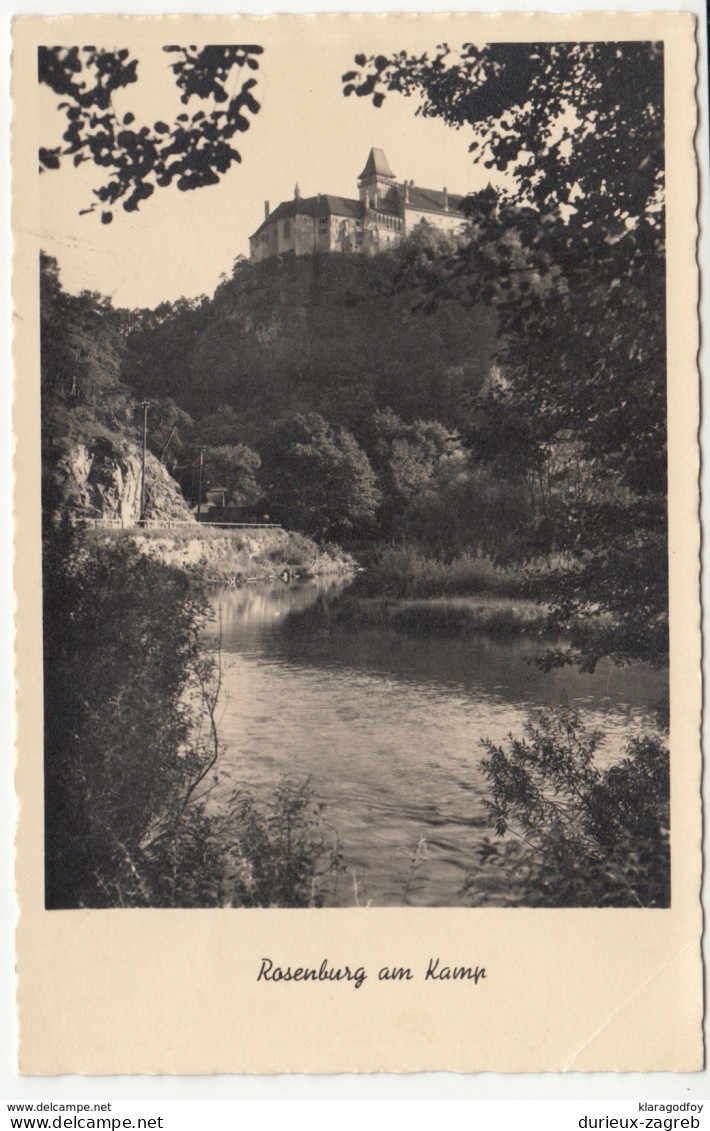 Rosenburg am Kamp old postcard travelled 1950 Rosenburg Pmk b170605