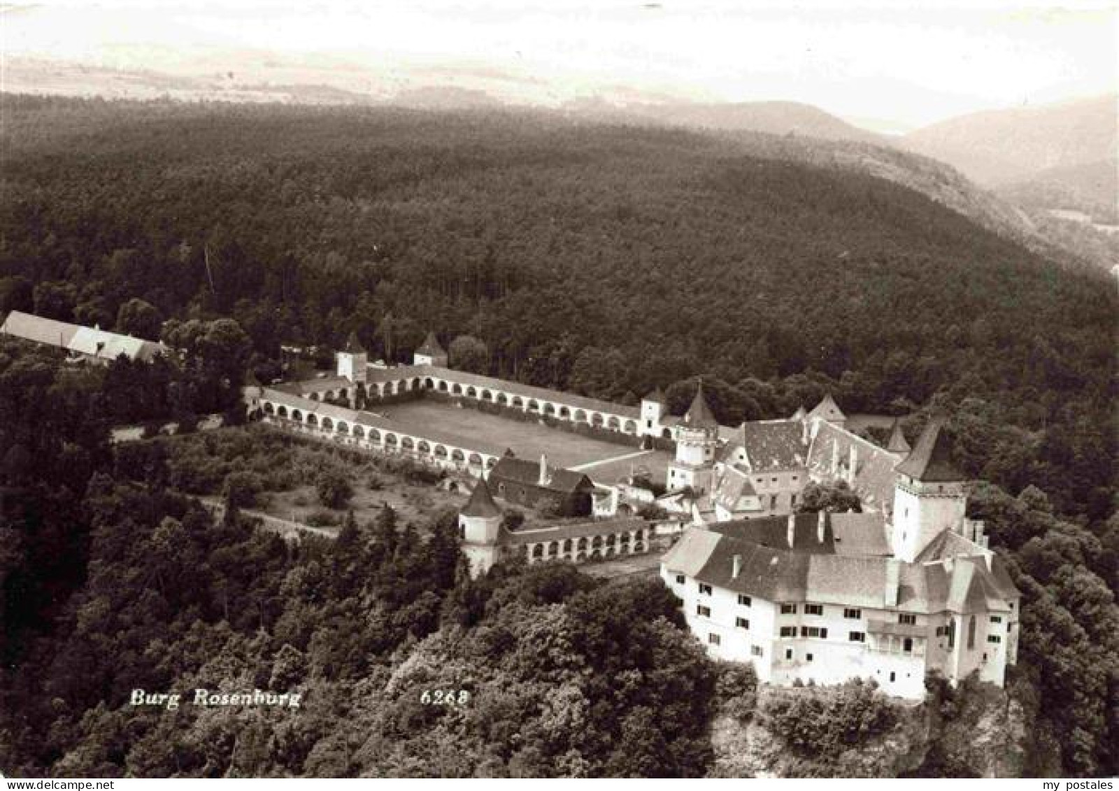 Rosenburg Burg Riedenburg Altmuehltal Bayern Fliegeraufnahme Burg Rosenburg