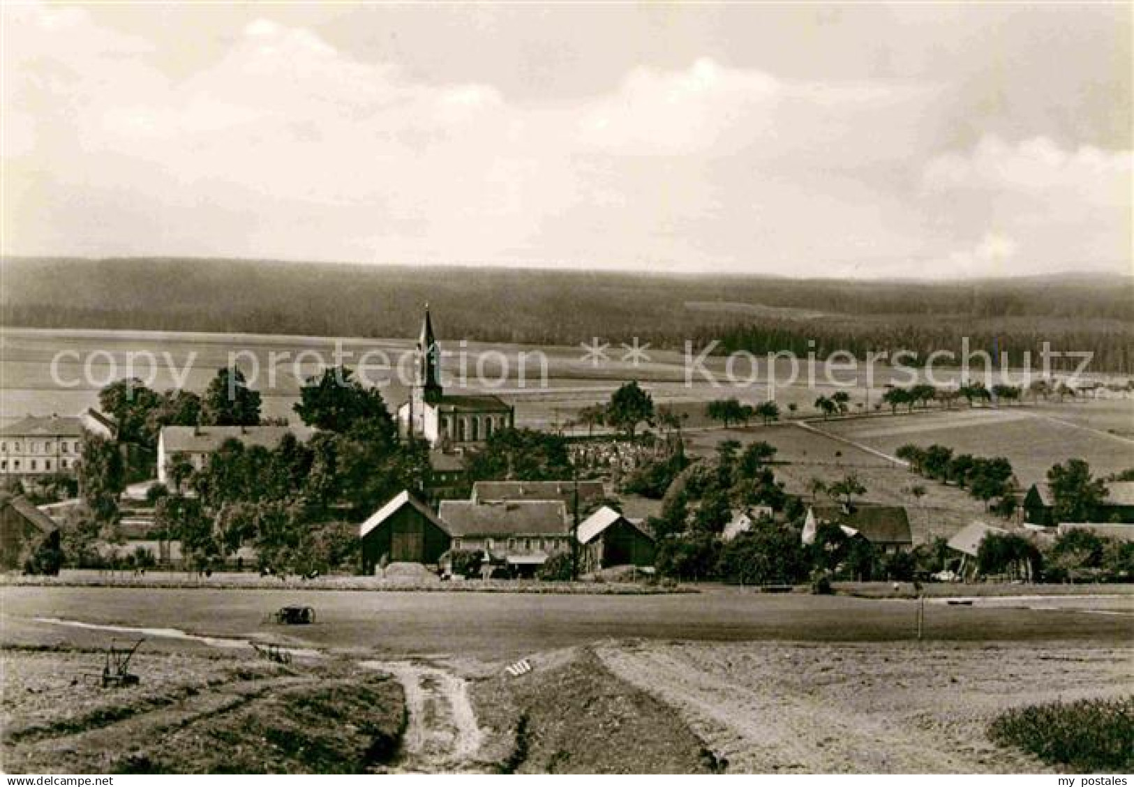 Rosenthal-Bielatal Ortsansicht mit Kirche
