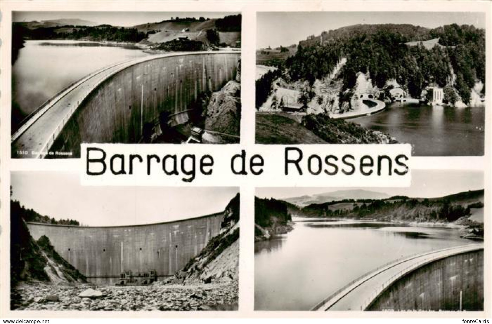Rossens FR Barrage de Rossens Stausee Staumauer Panorama