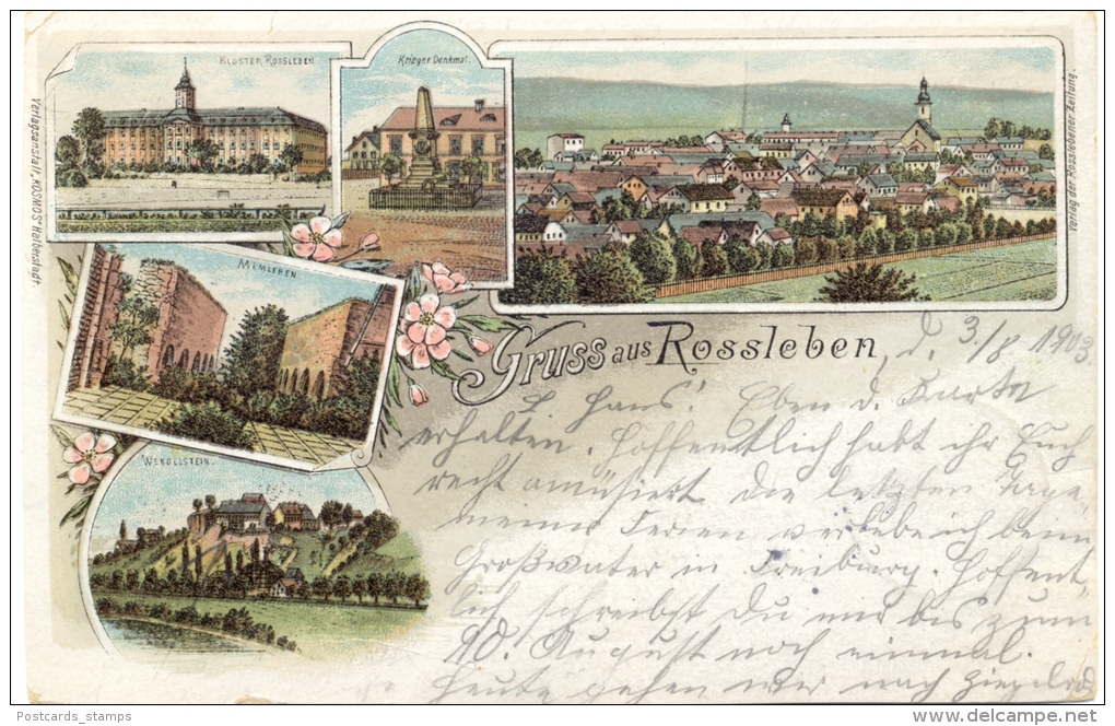 Rossleben, Farb-Litho, 1903