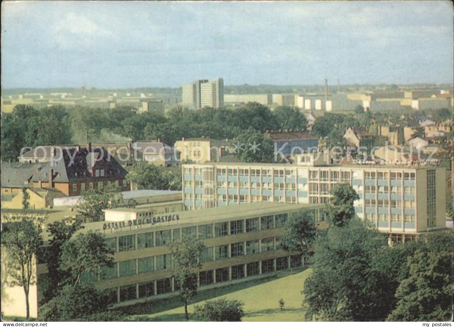 ROSTOCK  CITY Ostsee Druck Rostock mit Suedstadtblick