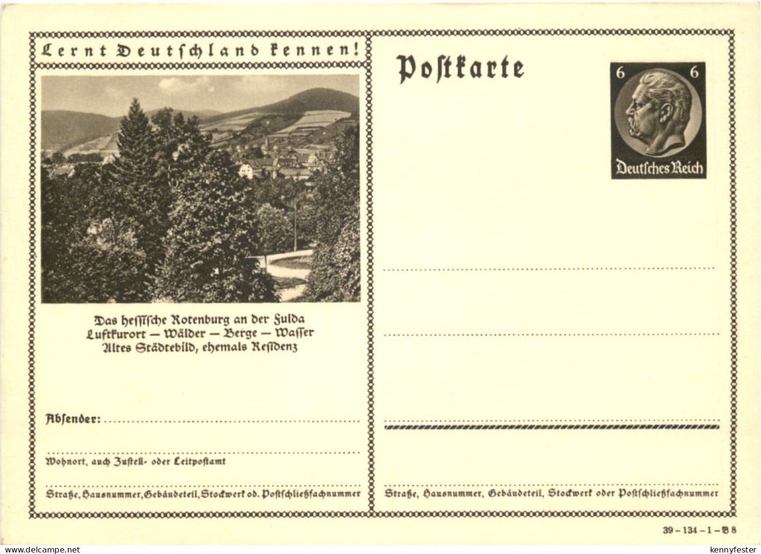 Rotenburg an der Fulda - Ganzsache