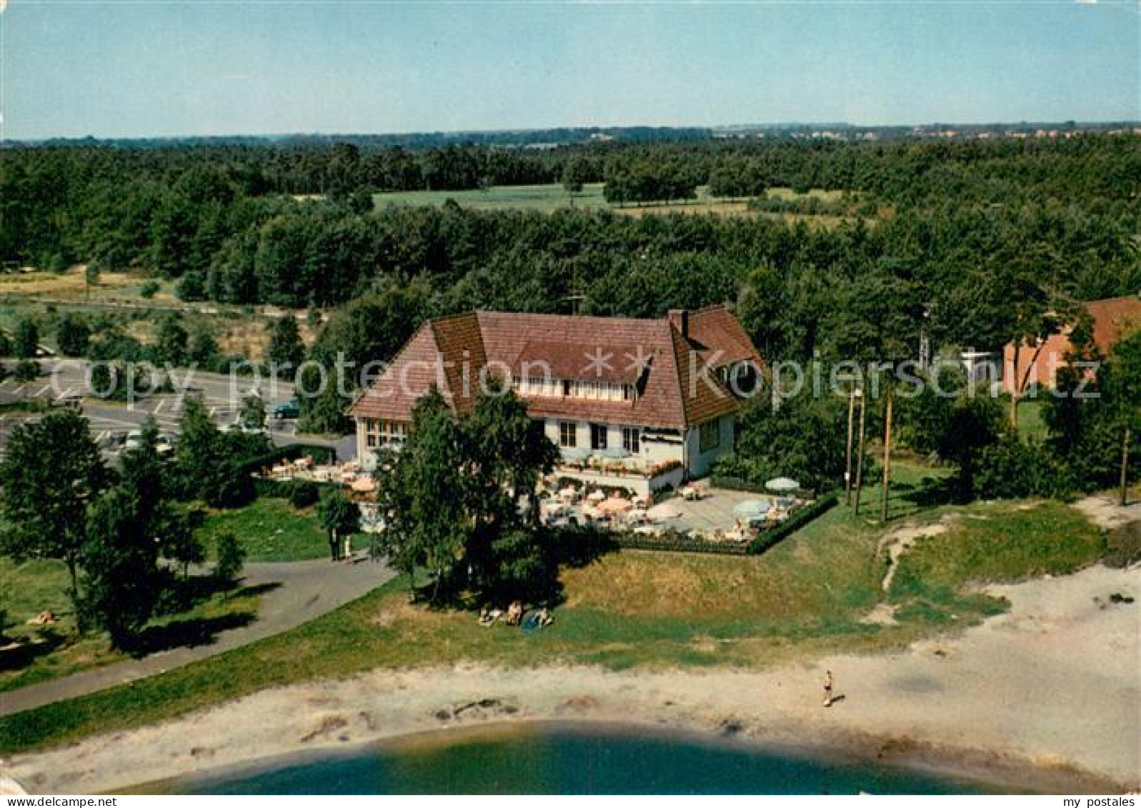 Rotenburg Wuemme Rasthaus Grundbergsee Fliegeraufnahme
