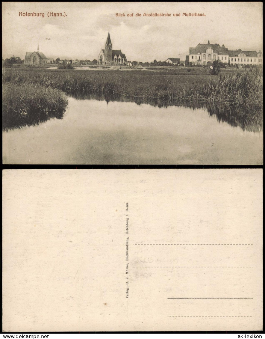 Rotenburg (Wümme) Blick auf die Anstaltskirche und Mutterhaus. 1914