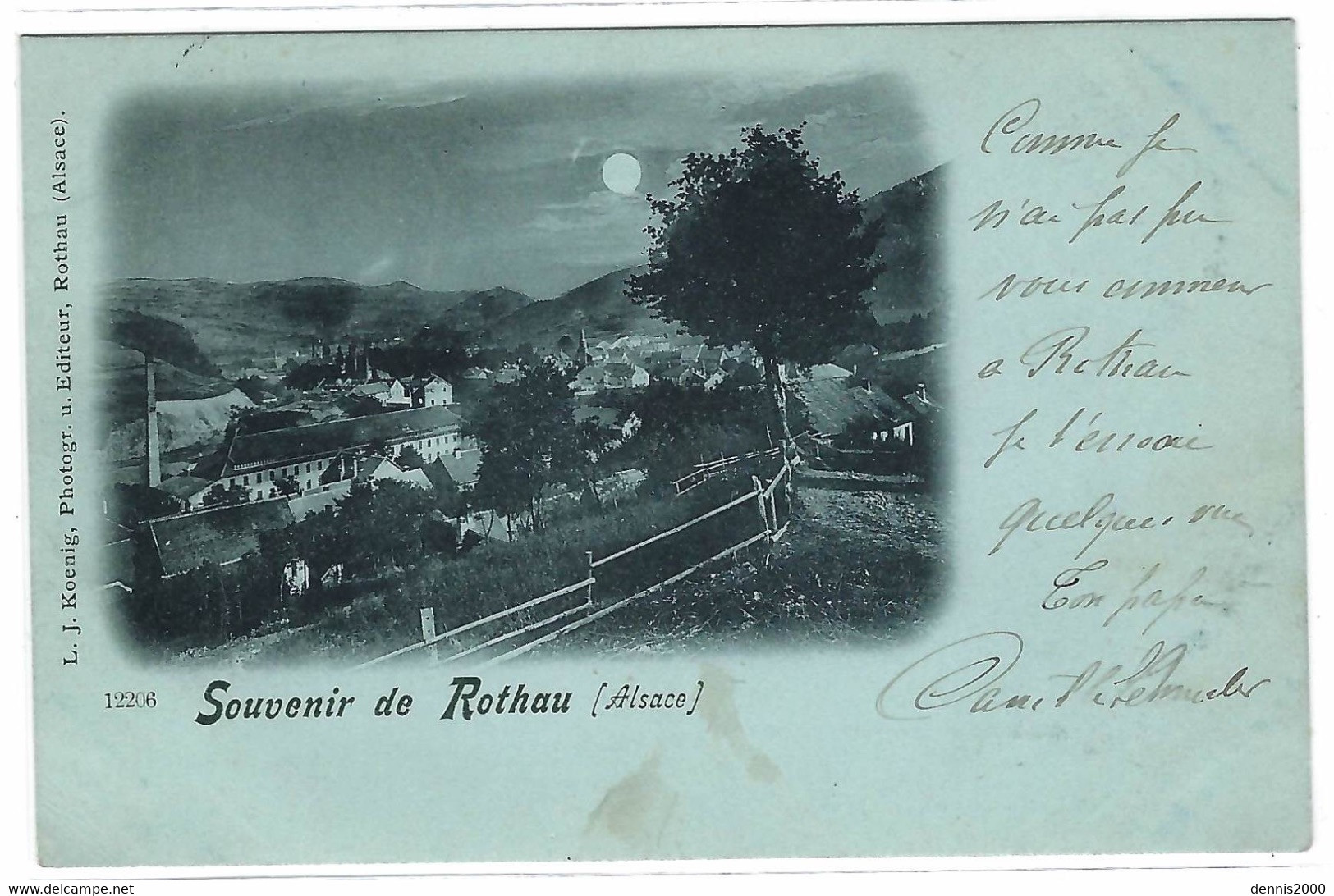 ROTHAU (67) - Souvenir de Rothau - Oblit. BAHNPOST ZUG 662, 1898 - Ed. Phot. L. J. Koenig, Rothau