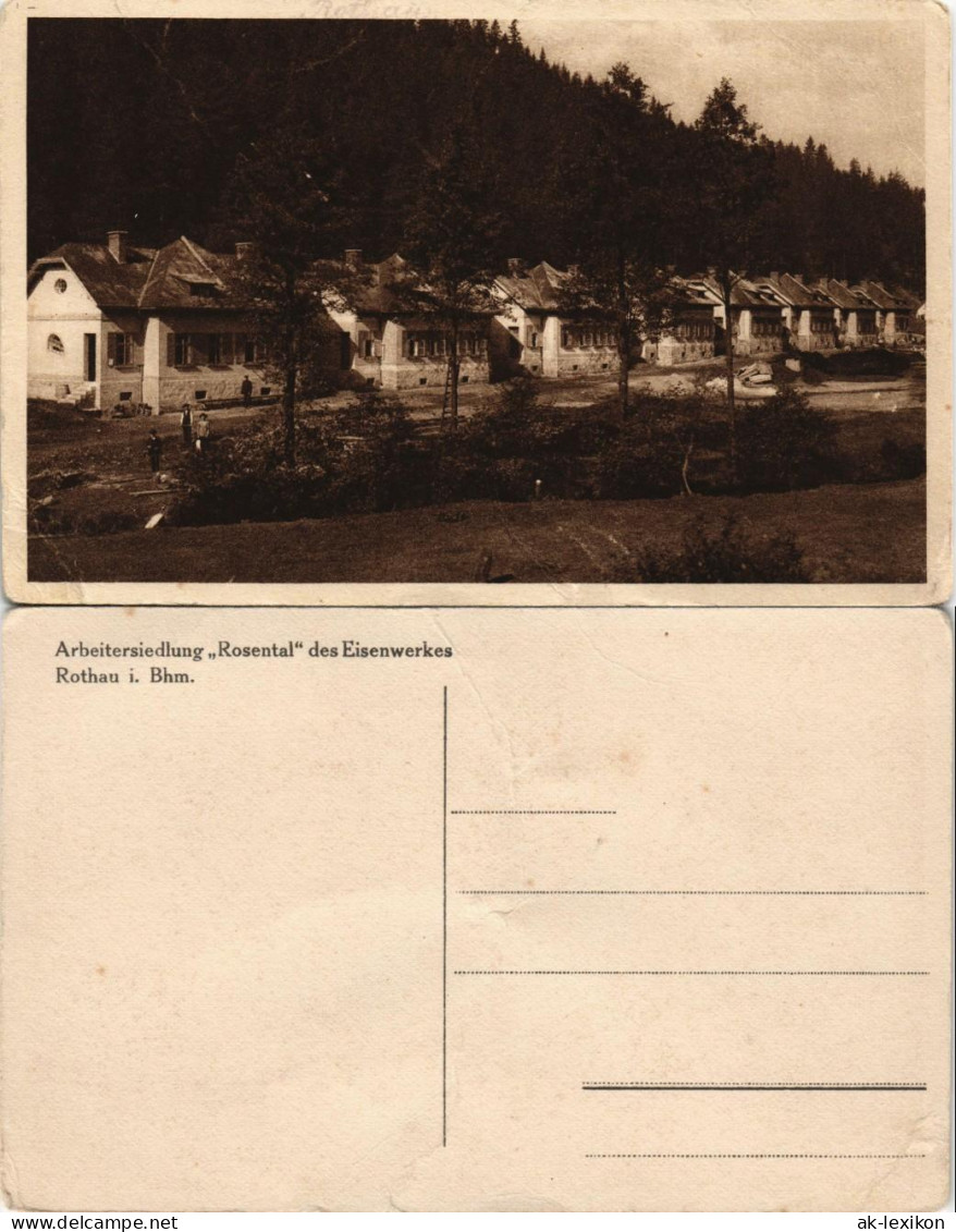 Rothau (Böhmen) Rotava Arbeitersiedlung Rosental Eisenwerkes Rothau Böhmen 1930