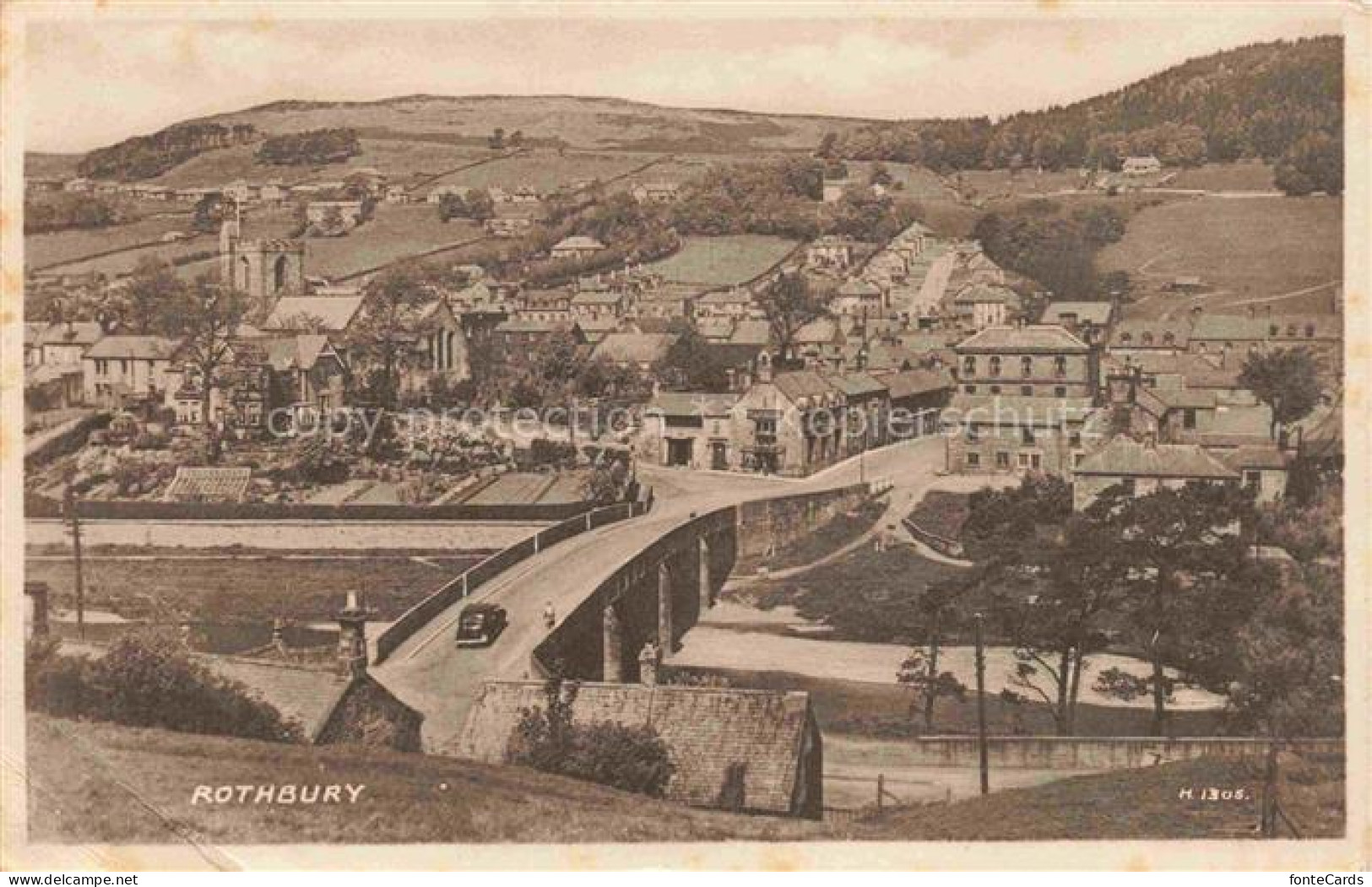 Rothbury South Rural Alnwick Northumberland UK Panorama