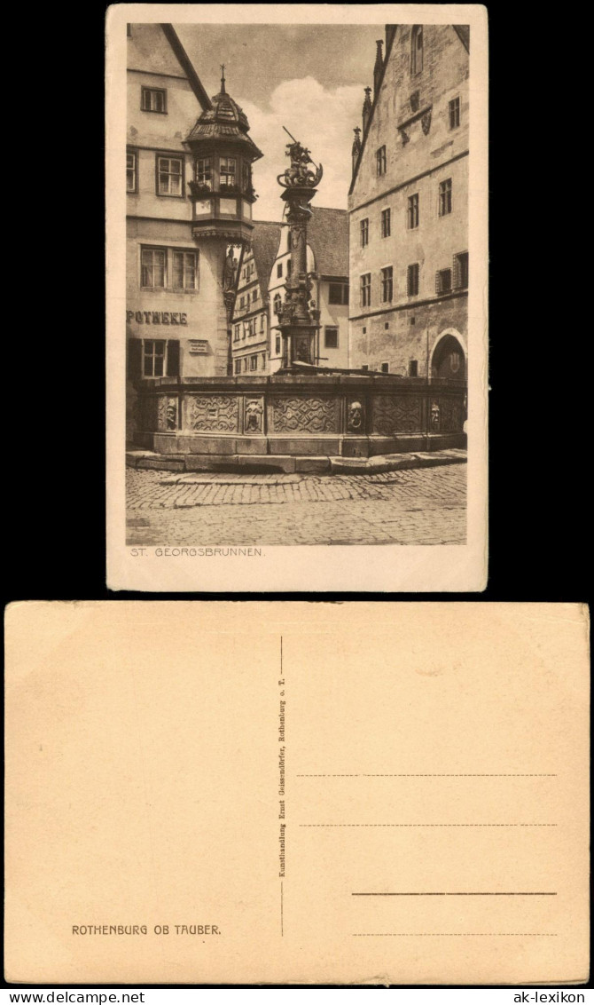 Rothenburg ob der Tauber ROTHENBURG OB TAUBER ST. GEORGSBRUNNEN - Apotheke 1910