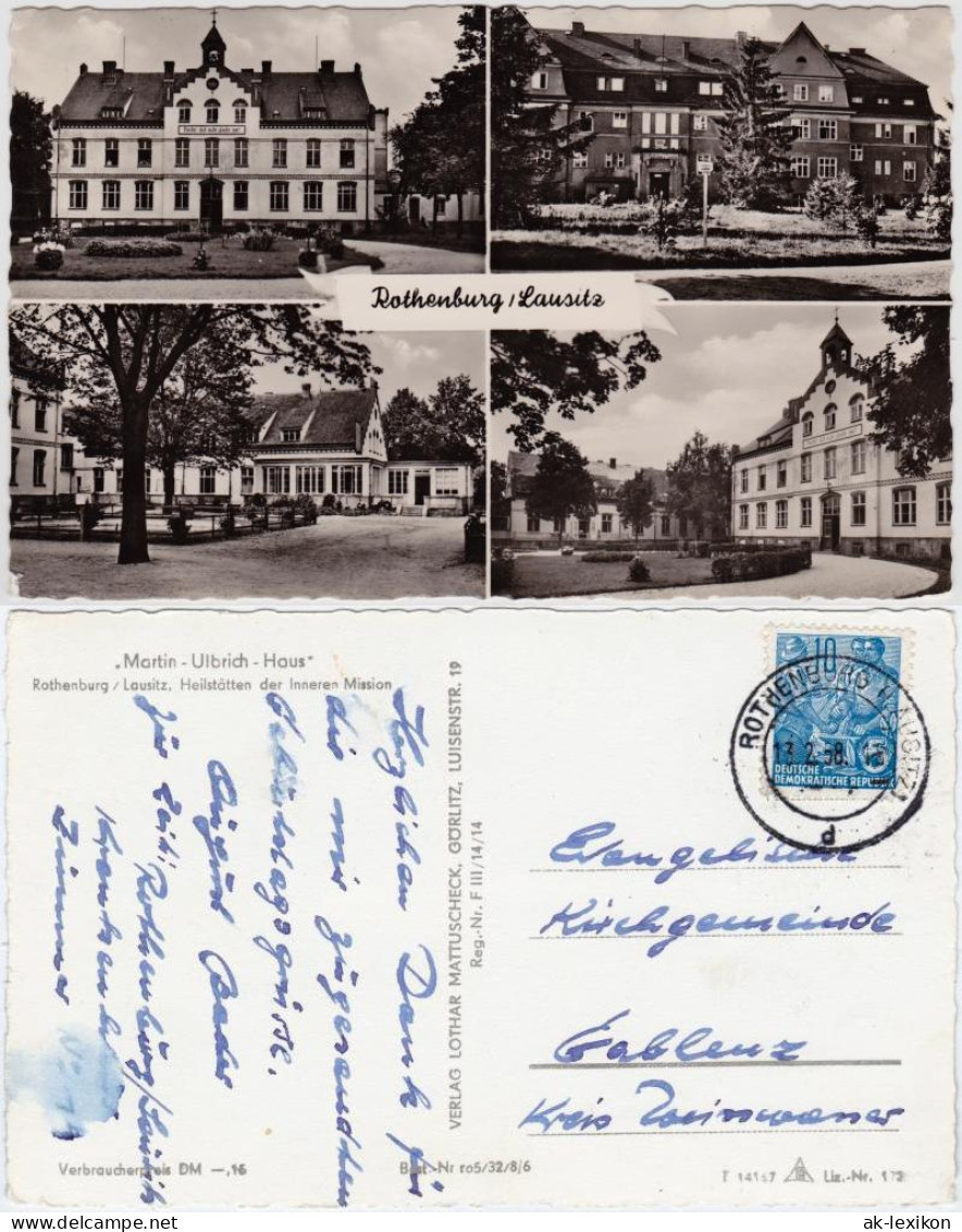 Rothenburg (Oberlausitz) Rózbork Ulbrich-Haus Heilstätten Inneren Mission 1958