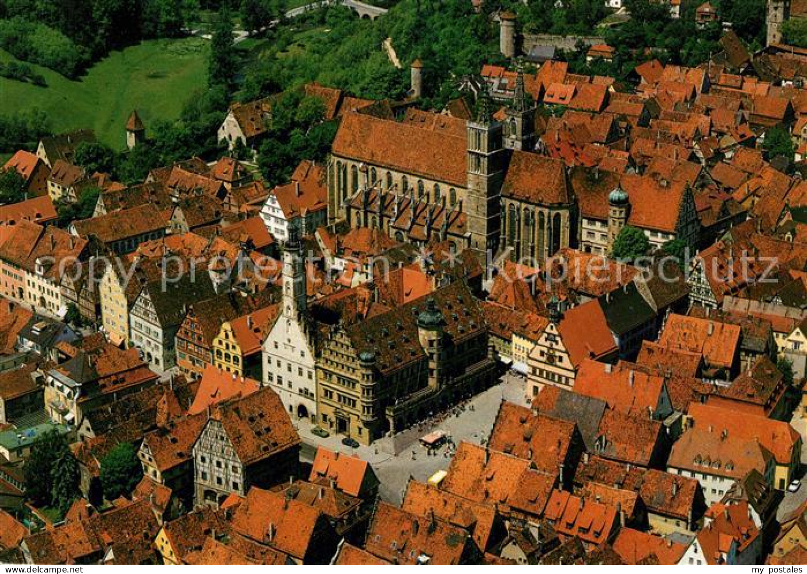 Rothenburg Tauber Fliegeraufnahme