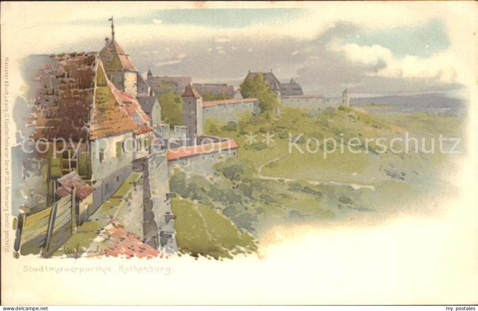 Rothenburg Tauber Stadtmauerparthie