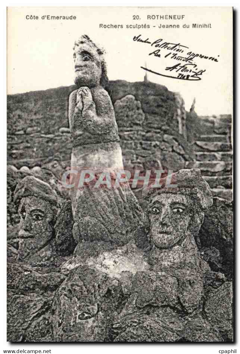 Rotheneuf CPA Rochers sculptes Jeanne du Minihil