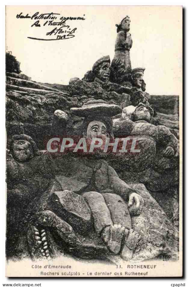 Rotheneuf CPA Rochers sculptes Le dernier des Rotheneuf