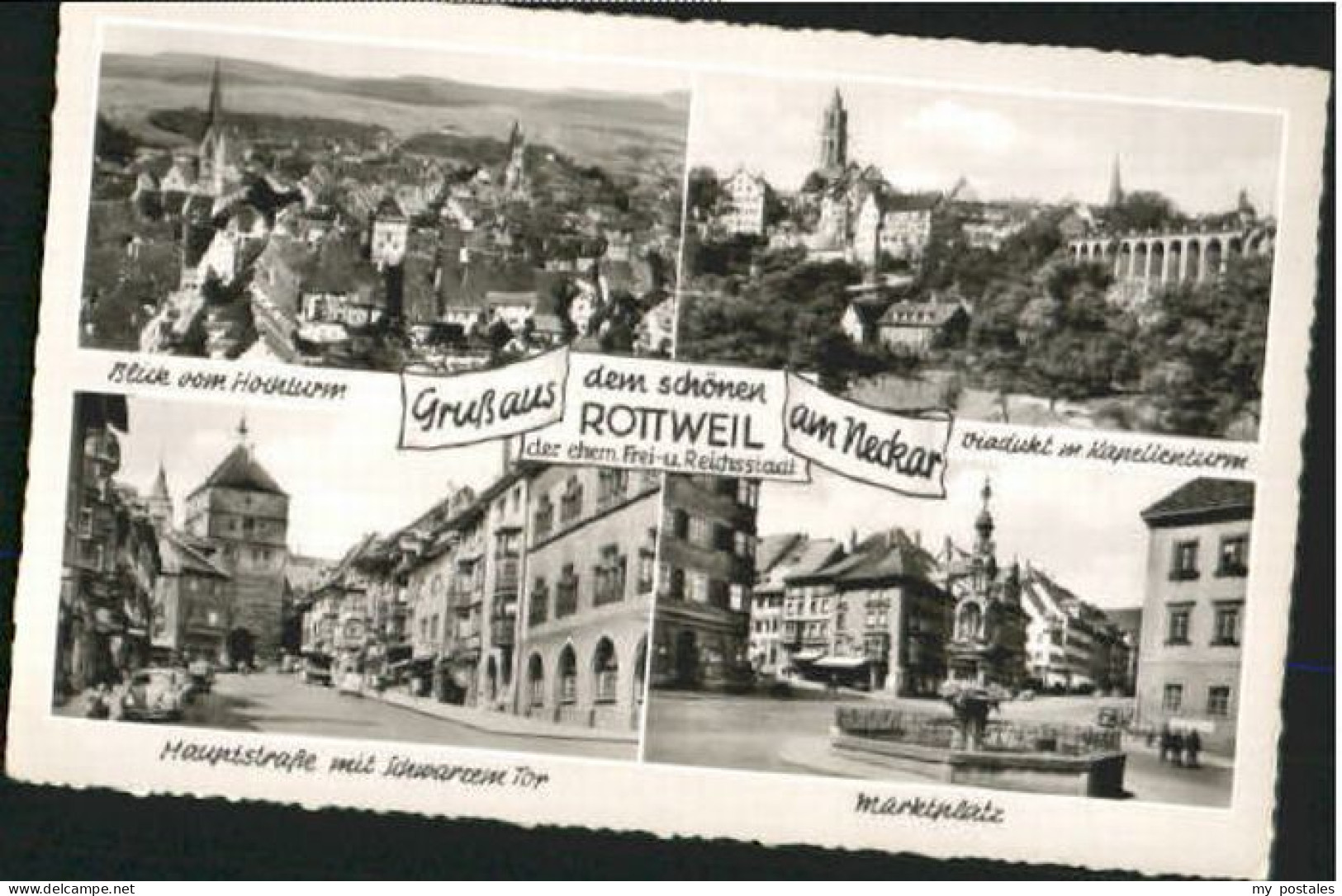 Rottweil Neckar Rottweil Hauptstrasse Viadukt Kapellenturm Marktplatz ungelaufen