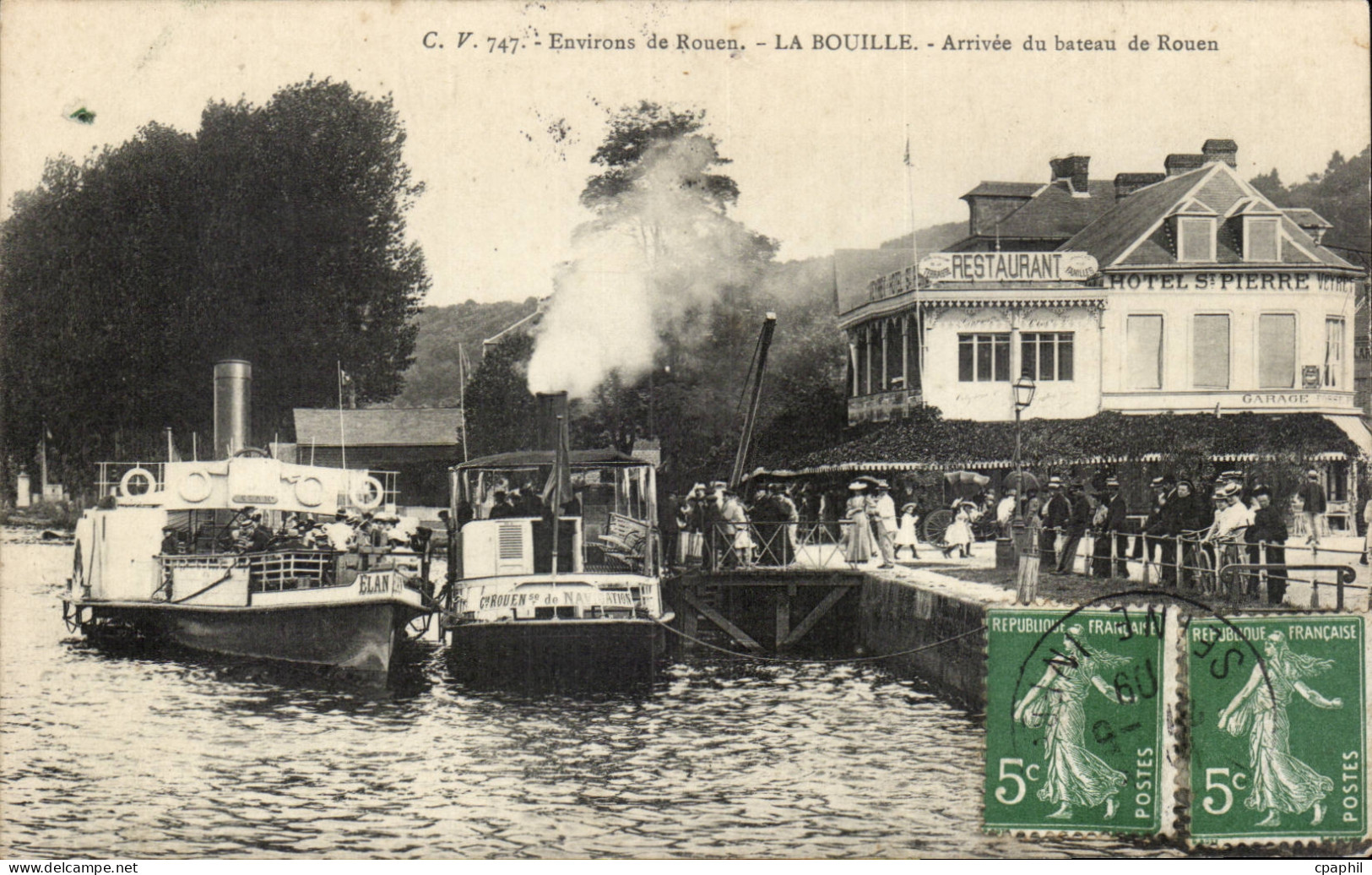 Rouen - La Bouille - Arrivee du Bateau de Rouen - CPA