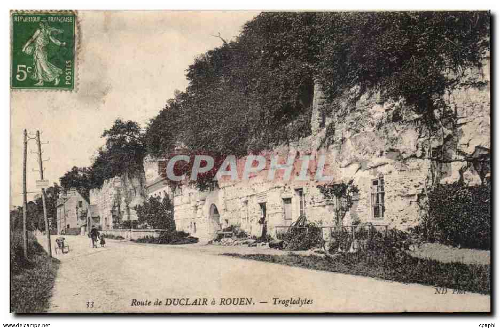 Rouen - Route de Duclair a Rouen Troglodytes - CPA -