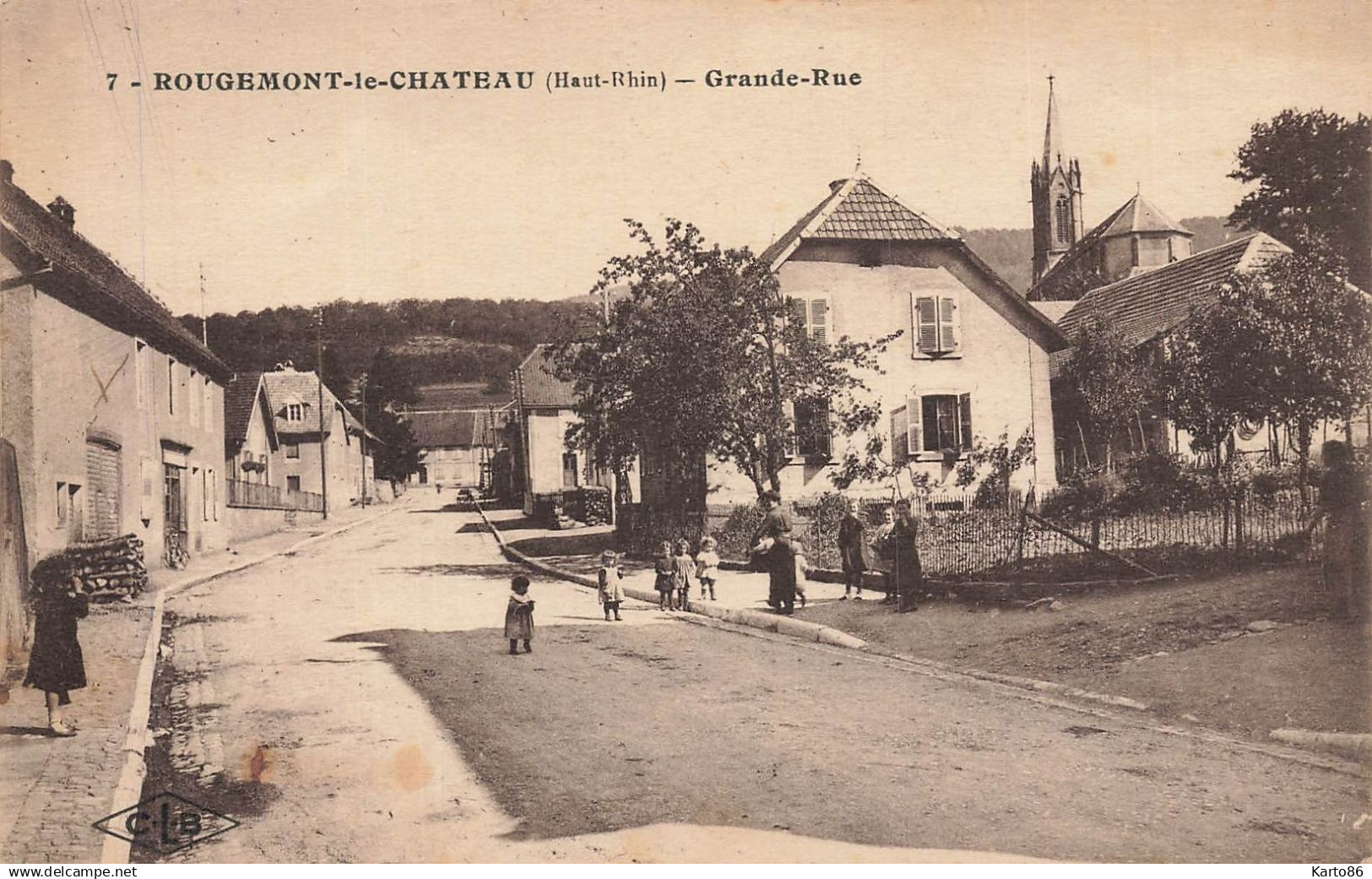 rougemont le château * grande rue du village * villageois