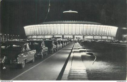 Postcard aspect nocturn Pavilionul 4 de mostre Expozitiei Economiei Nationale Bucuresti Romania