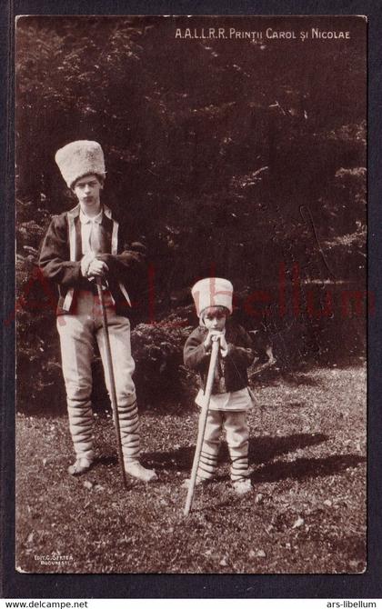 Postcard / CPA / ROYALTY / Romania / Roumanie / Printii / Carol / NIcolae / Colectia Brand, Sinaia / 2 scans