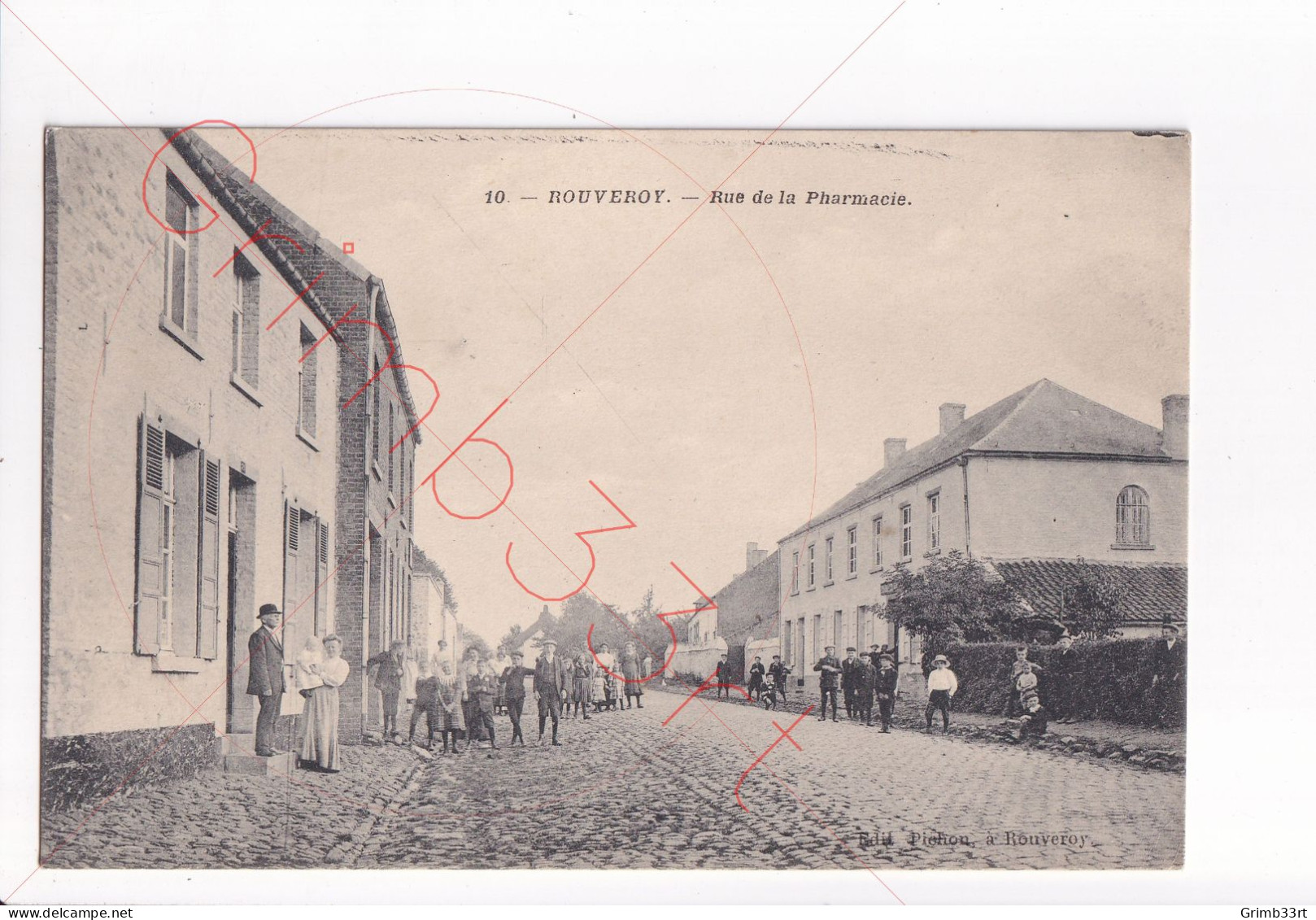 Rouveroy - Rue de la Pharmacie - postkaart