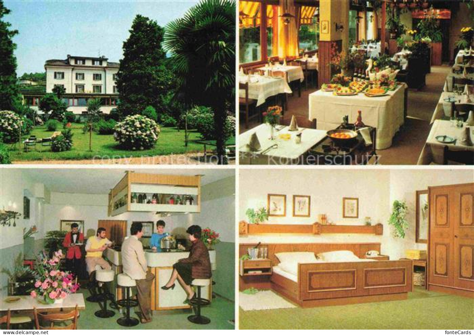 Rovio Lugano TI Park Hotel Gastraum Bar Zimmer