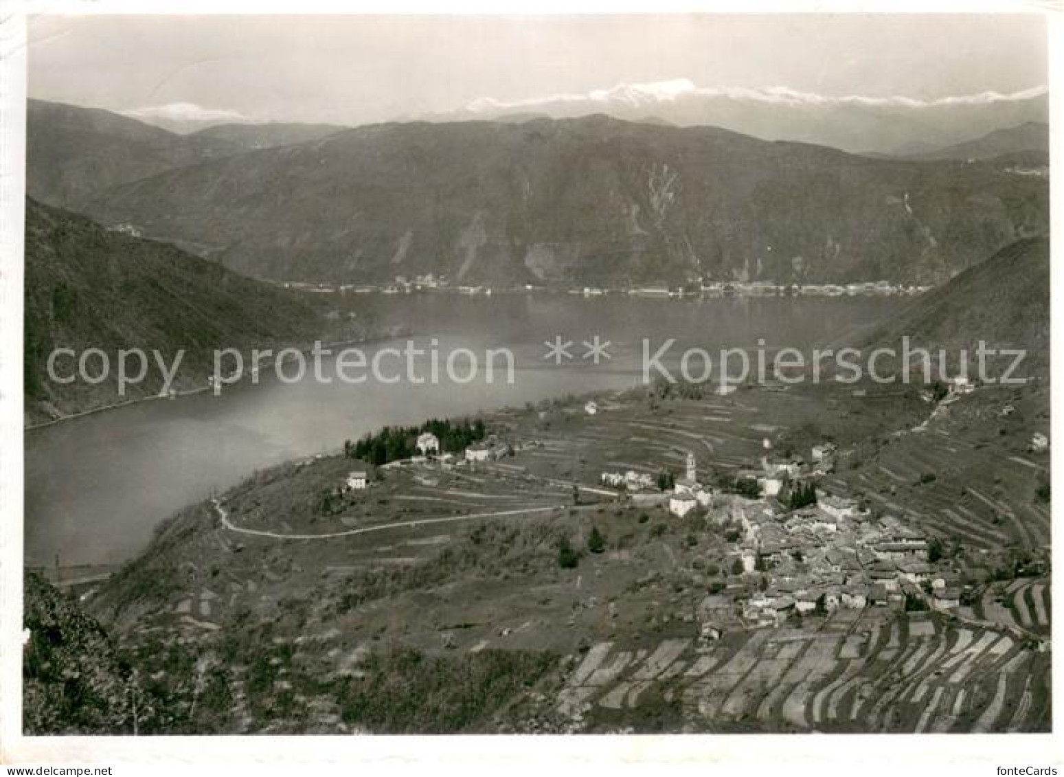 Rovio TI Pension Monte Generoso mit Blick auf die Alpen