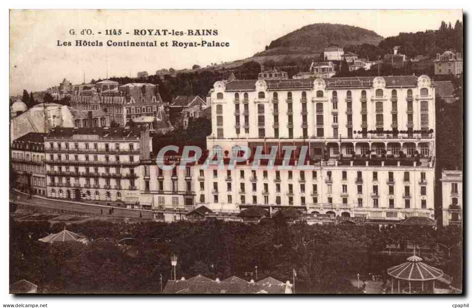 Royat CPA les hotels continental et Royat Palace