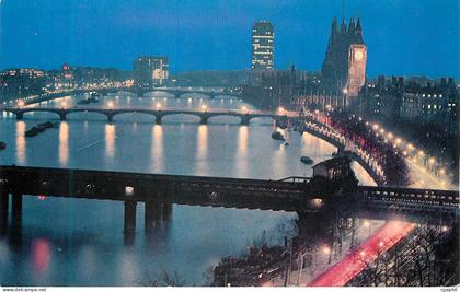 CPM River Thames and Big Ben at night London