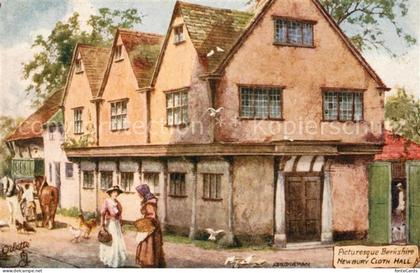 Newbury Berkshire Stadtansicht Kuenstlerkarte