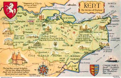 Canterbury Kent Map of the Kent Landkarte