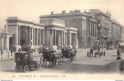 England - LONDON - Hyde Park Corner - Publ. LL Levy 191