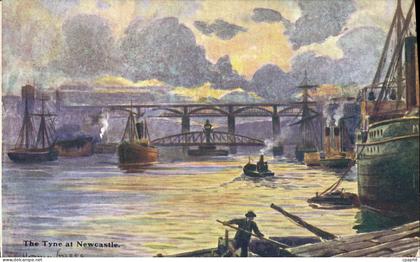 CPA The Tyne At Newcastle Bateaux