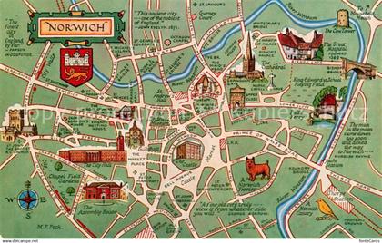 Norwich  UK Karte Norwich